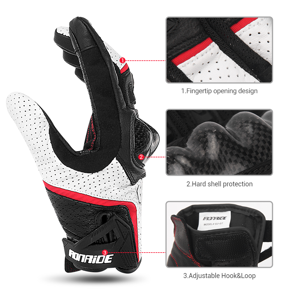 Motorcycle Gloves Leather Moto - Horse Riding Glove recension och pris