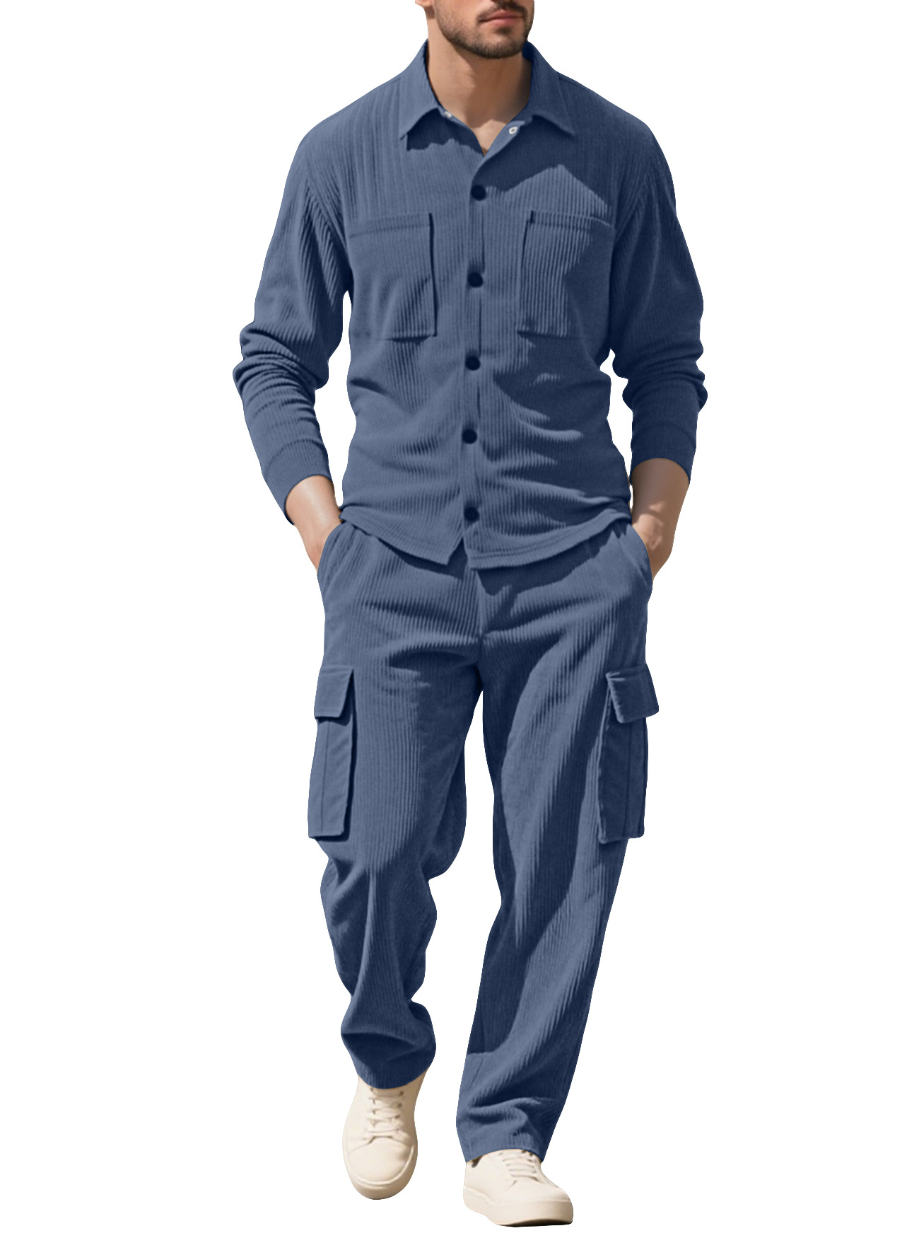 Men's Tracksuit Corduroy Workw - Outdoor Sports Outfit recension och pris