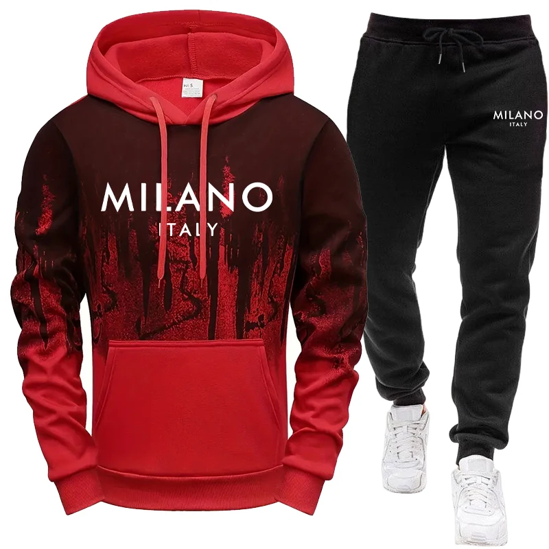 Mens Set/Hoodie/Pants Italy Fa - Outdoor Sports Outfit recension och pris