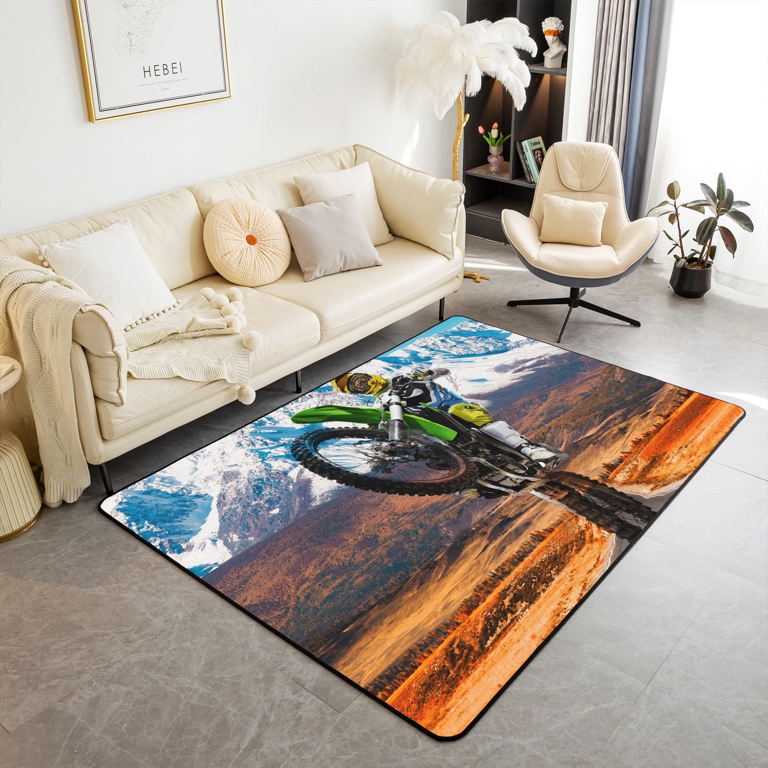 Teen Dirt Bike Area Rug for Li - Outdoor Sport Area recension och pris