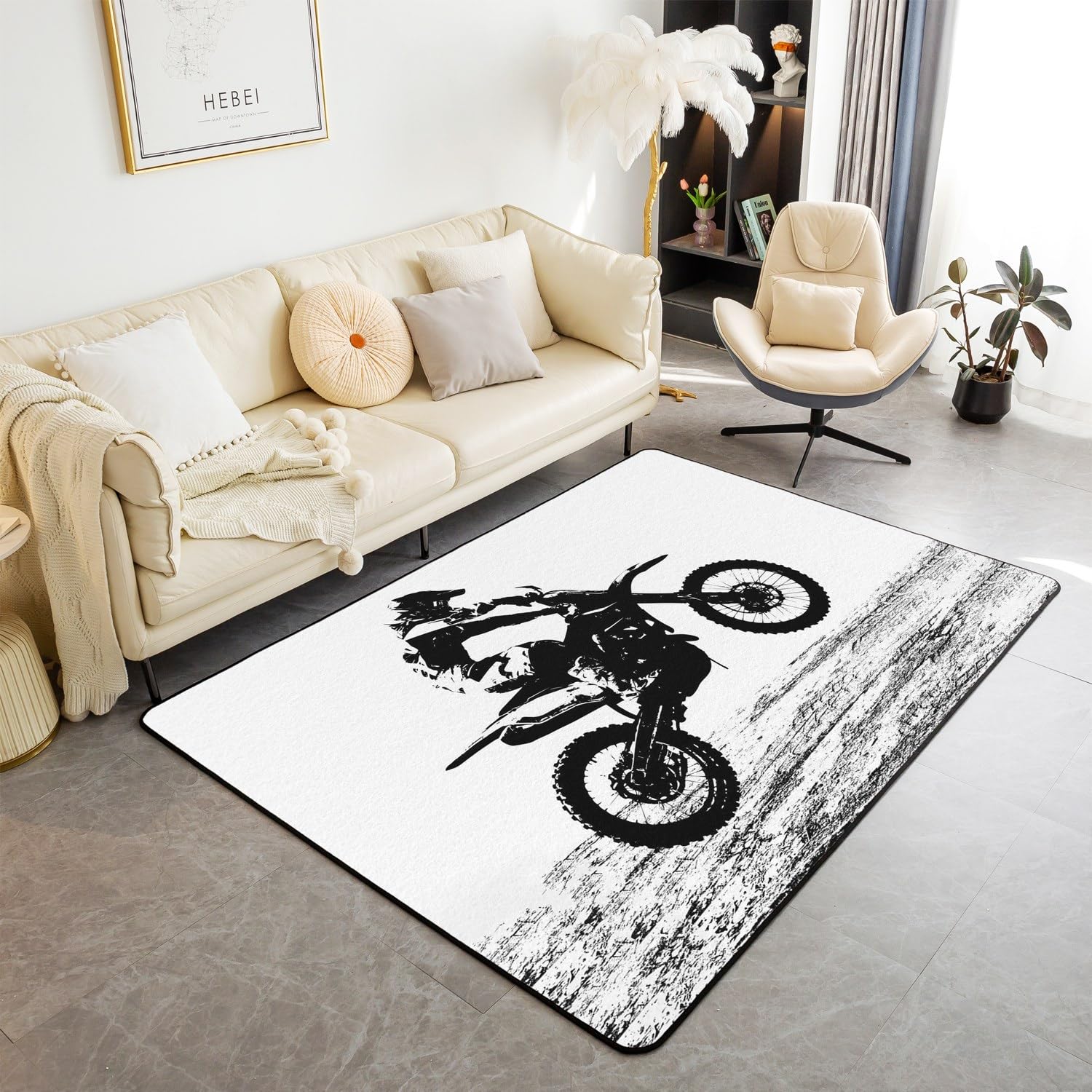 Teen Dirt Bike Area Rug for Li - Outdoor Sport Area recension och pris